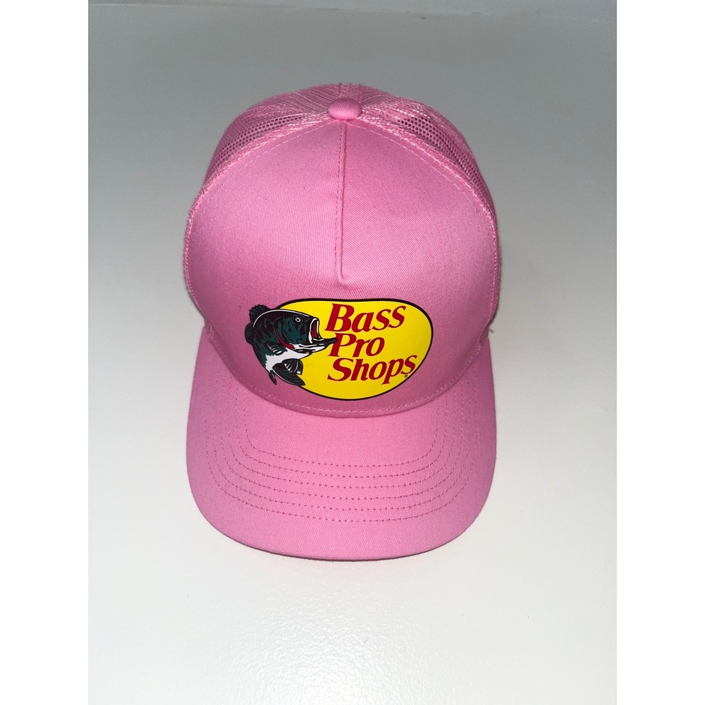 BASS‎ PRO SHOPS Trucker Women's Pink Adult Netted Mesh Baseball Cap Logo | OS